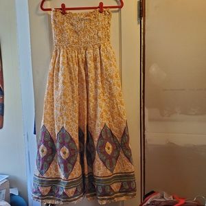 Womens Strapless Sundress